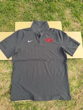 Nike Men's Charcoal Gray Polo with Red Georgia Patch